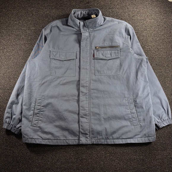 Levi's Other - Levi Strauss Men's XXL Miramar Millitary Jacket Blue Grey Cotton Quilted Lining